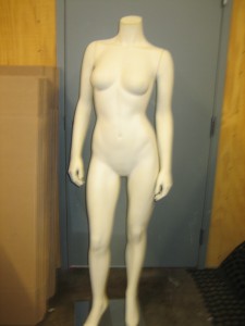 recycled mannequin from Bebe