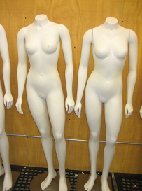 Only the arms detach on these mannequins.