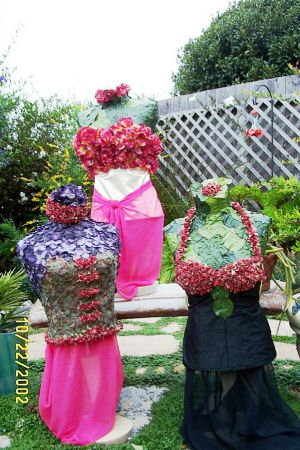 Recycled Art – beat up dress forms get a new life