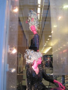 Bloomingdales - Headpieces made from Xmas ornaments