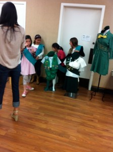 Mannequins Girl Scout anniversary