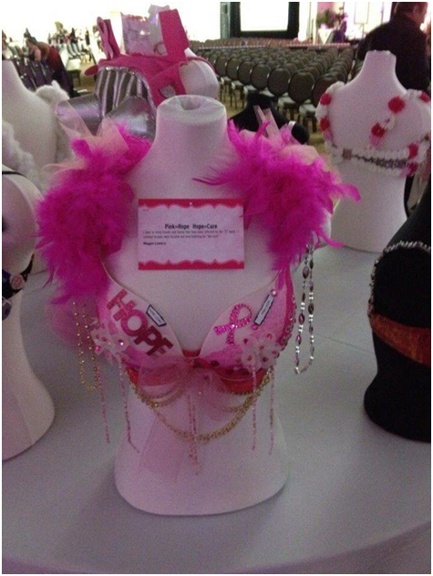 Good News Clinics staff decorate bras for Breast Cancer Awareness Month